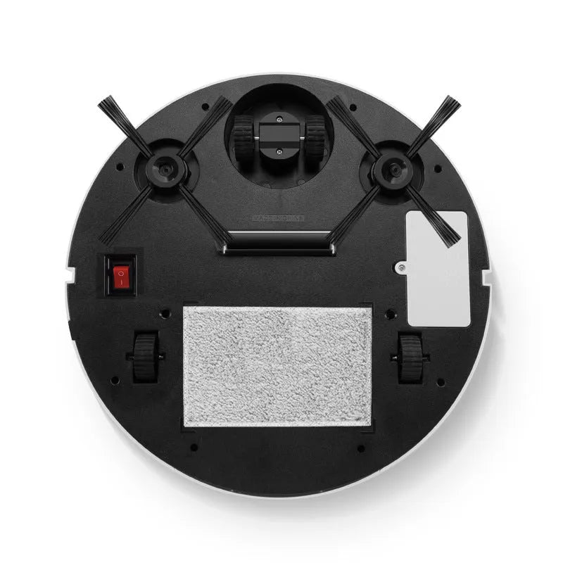 Automatic sweeping robot with square design and low profile for floor cleaning