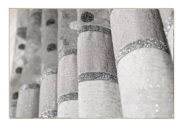 Blackout curtain panel showing light-blocking fabric, available in multiple widths with hook or rings for hanging.