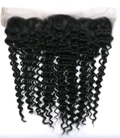 100% real hair front lace wig in black deep hair block style with 4x13 lace frontal