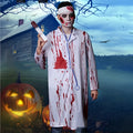 White full-length polyester adult masquerade costume for Halloween parties