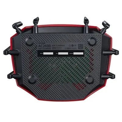 Dual band wireless router with 4 Ethernet slots and built-in firewall