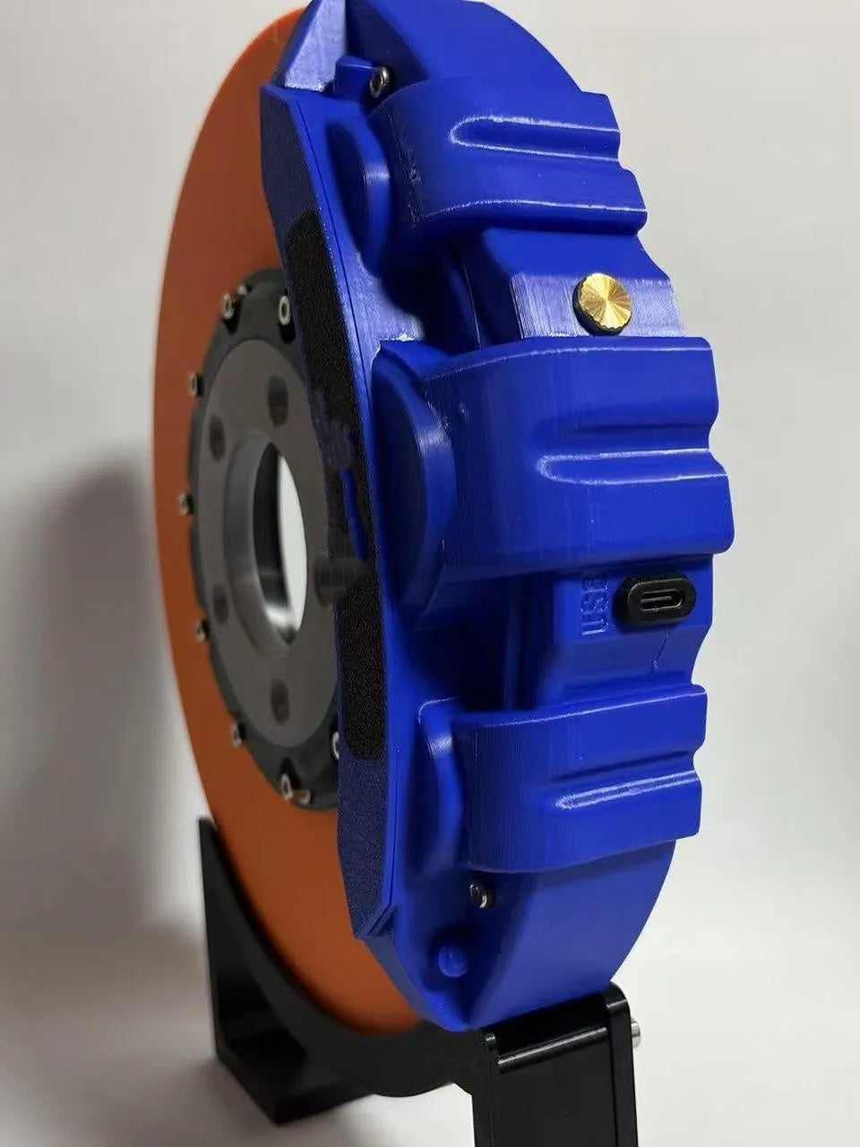 Brake disc design LED night light with touch dimming control in blue, red or yellow caliper colours