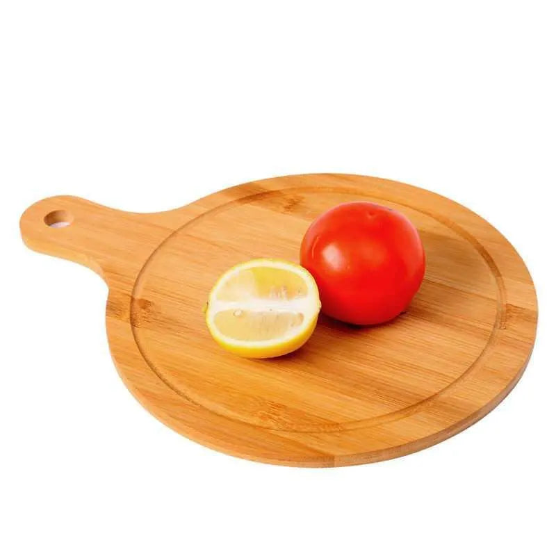 Bamboo fibre multipurpose chopping pizza and fruit board 33x18cm on kitchen counter