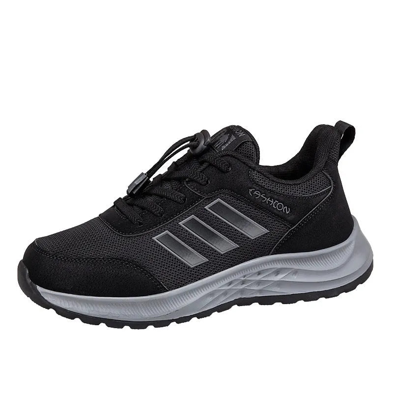 Mesh slip-on shoes with elastic band closure in multiple colour options for men and women