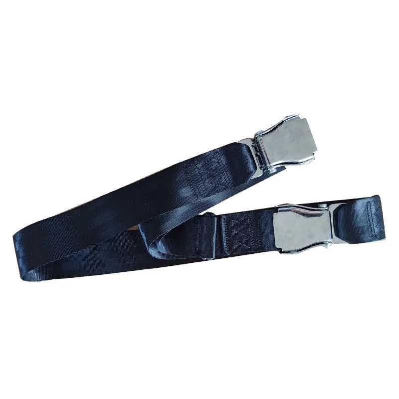 Black polyester pregnant women car seat belt with double aircraft buckle, adjustable and easy to install for car seat use.