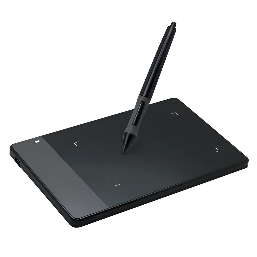 HUION 420 black electronic drawing board with USB connection, 4 x 2.23 inch work area and 2048 pressure levels