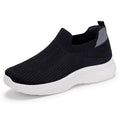 Women's casual running shoes in flyknit with a soft PVC sole, shown in a choice of colours.