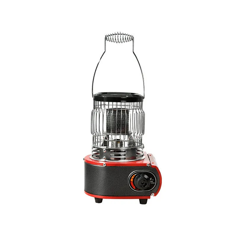 Multifunctional outdoor camping stove heater 2.0KW in army green with gas tank compatible with 220g and 250g canisters