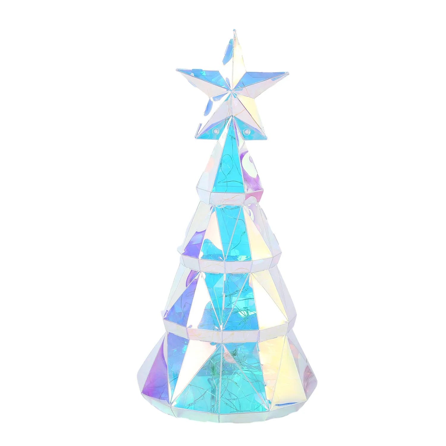 Colourful cartoon Christmas tree light decoration measuring 20cm tall