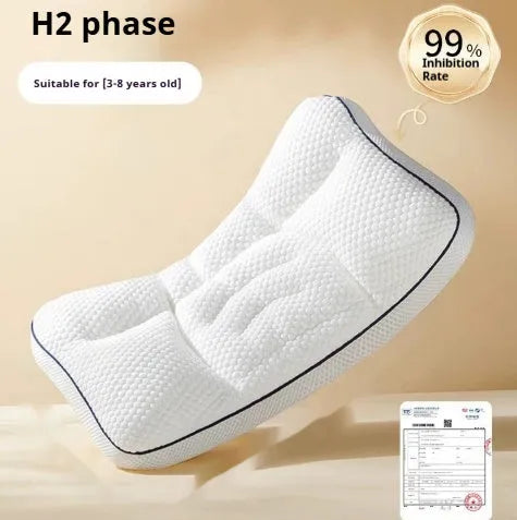 Children's dual-sided antibacterial neck pillow with cold and warm surfaces for ages 1-6 years