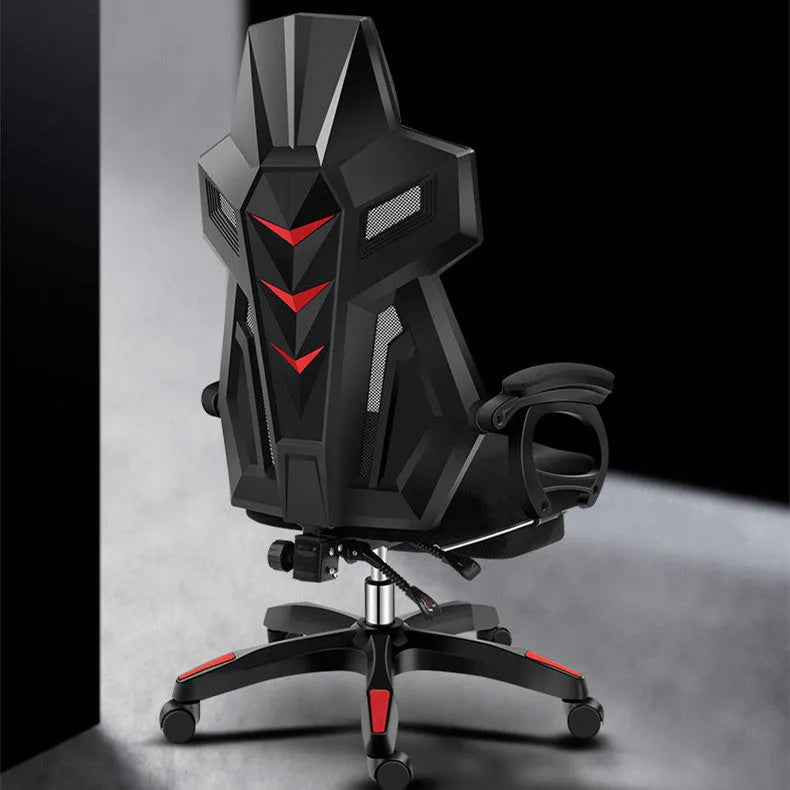 Ergonomic swivel office chair with black frame, mesh backrest, PP frame, and reclining seat