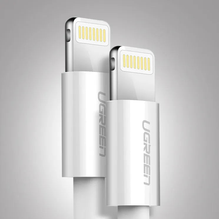 Apple MFi certified Lightning data cable in black with TPE cover and USB connector end