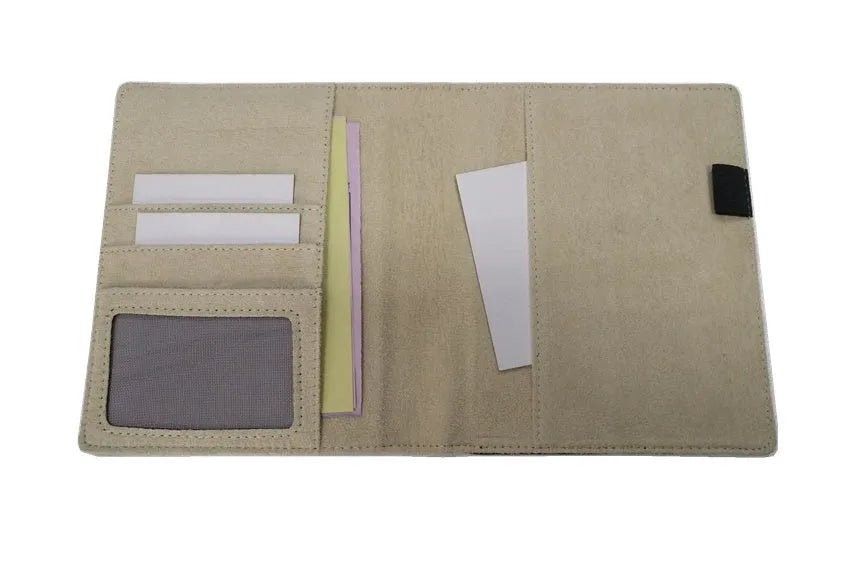 Blue imitation leather PU notebook shell cover measuring 18.5 by 15.5 centimetres