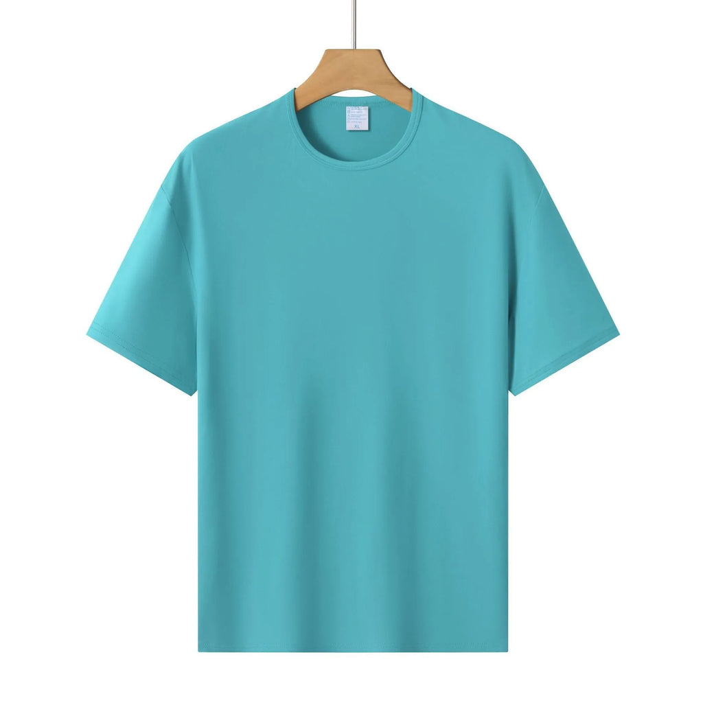 Modal fabric short-sleeved loose fit T-shirt in solid colours for sports and casual wear