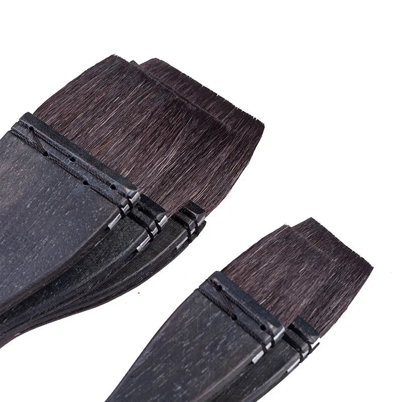 Grey squirrel hair art brush with wooden handle in various sizes for painting