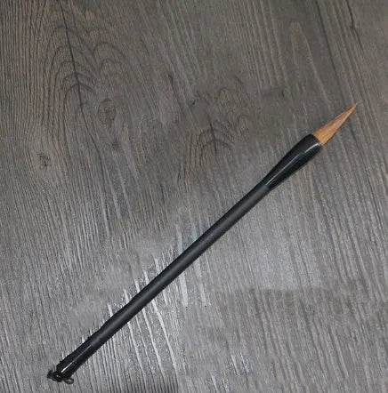 Student Chinese calligraphy brush with steel barrel and traditional wolf hair nib