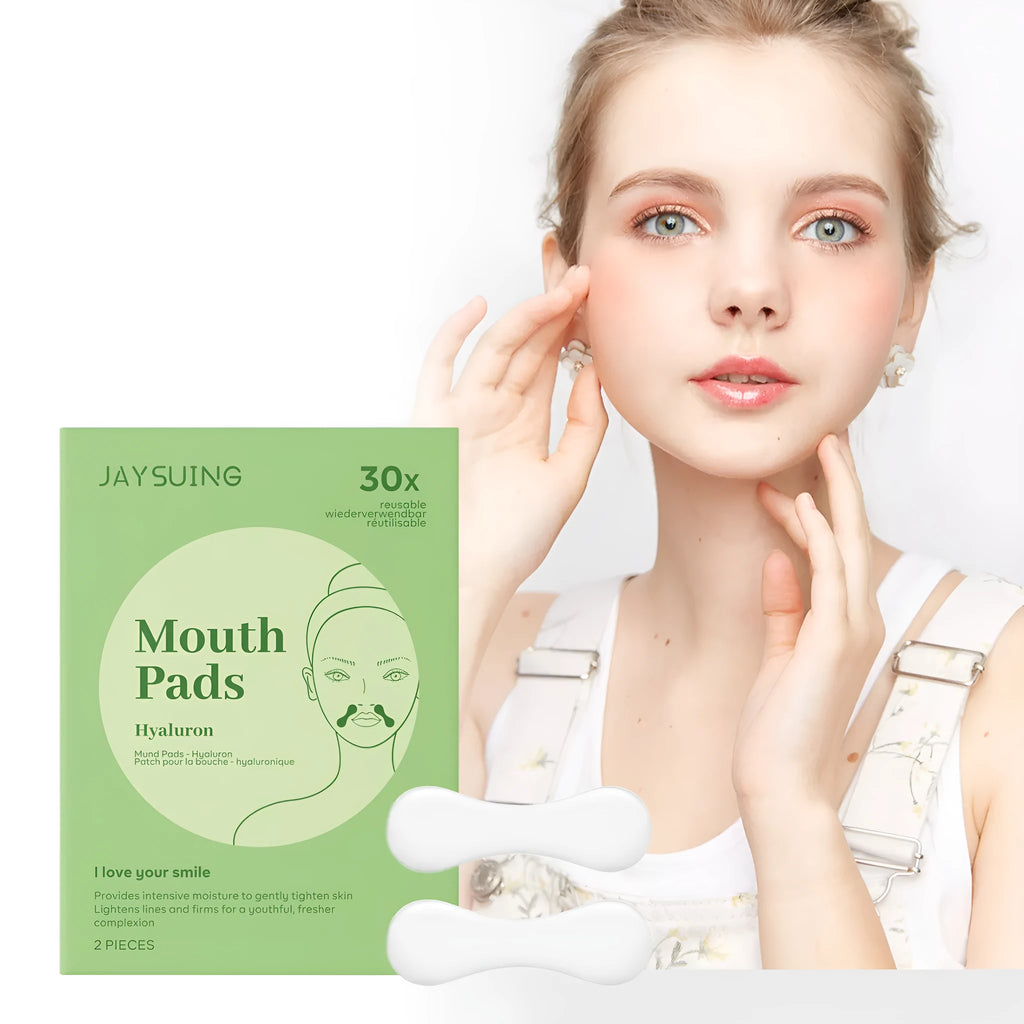 Two facial skincare patches with hyaluronic acid and collagen formula for firming treatment