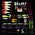 Wholesale 100-piece fishing lure set with bionic sequins and mixed colours in a box