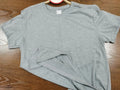 Unisex round neck cotton T-shirt in Grey with moisture wicking function, straight tube fit, available sizes XS to 3XL