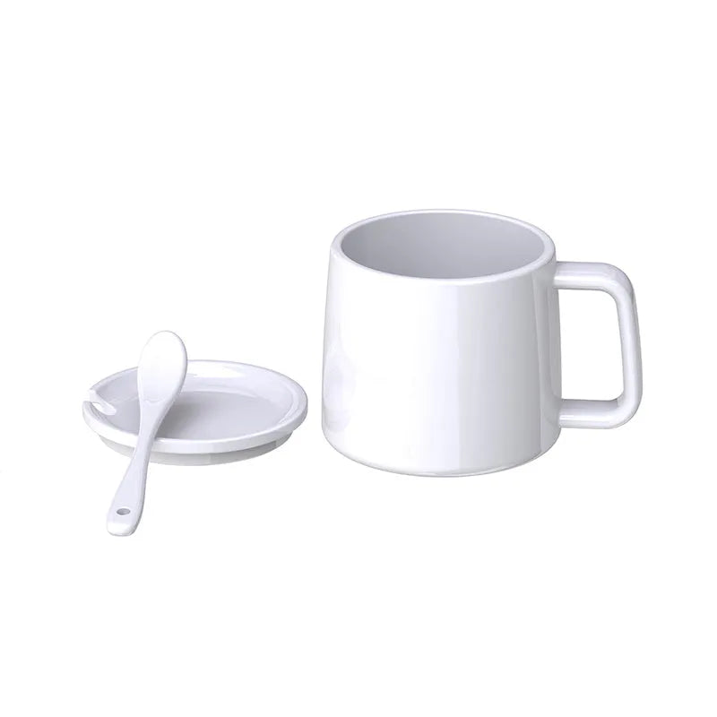 Ceramic wireless charging mug 200ml with handle on a wireless charger, models M8 and R9 available