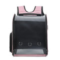Folding transparent pet backpack in Black with food-grade PC body suitable for cats up to 13 Jin and dogs up to 10 kg