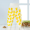 Baby cotton pants solid colour high waist rubber belt leggings 98% cotton soft treatment beige