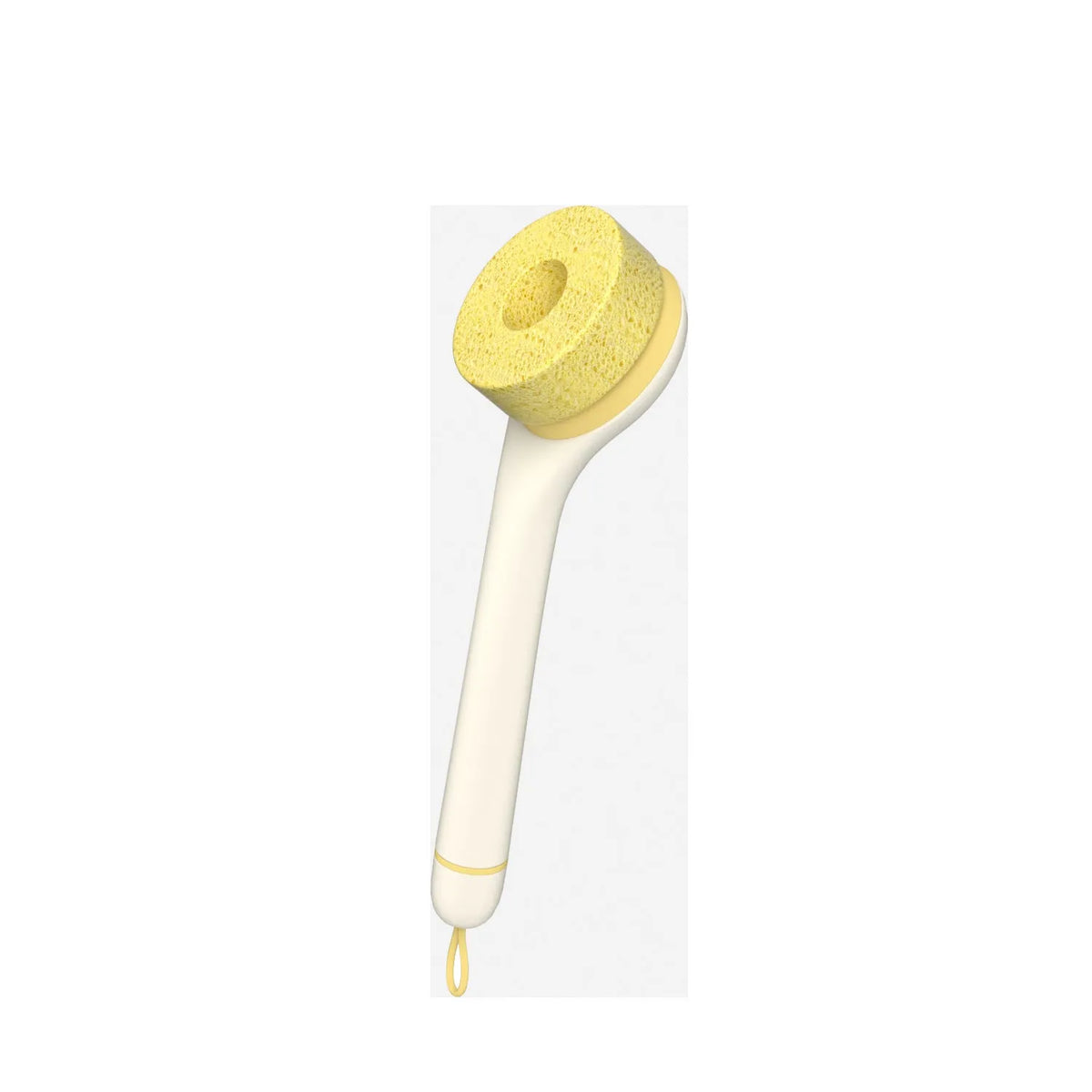 Wood pulp sponge cleaning brush with PP handle and peeling knife, shown with three or six brush heads