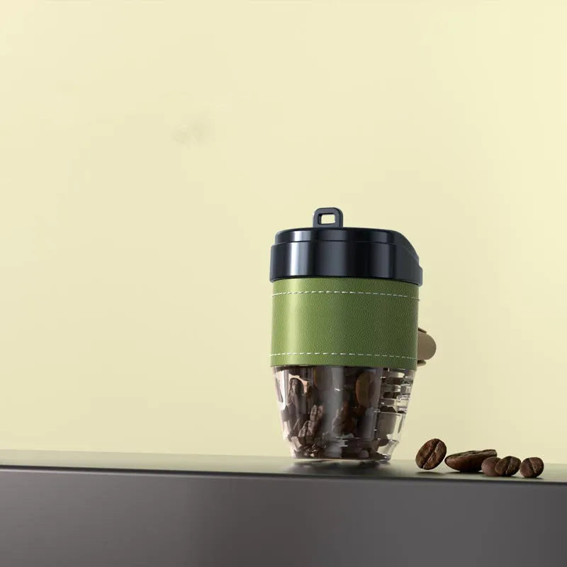 Coffee cup shaped plastic car air freshener in black, brown, green, orange or white colour options
