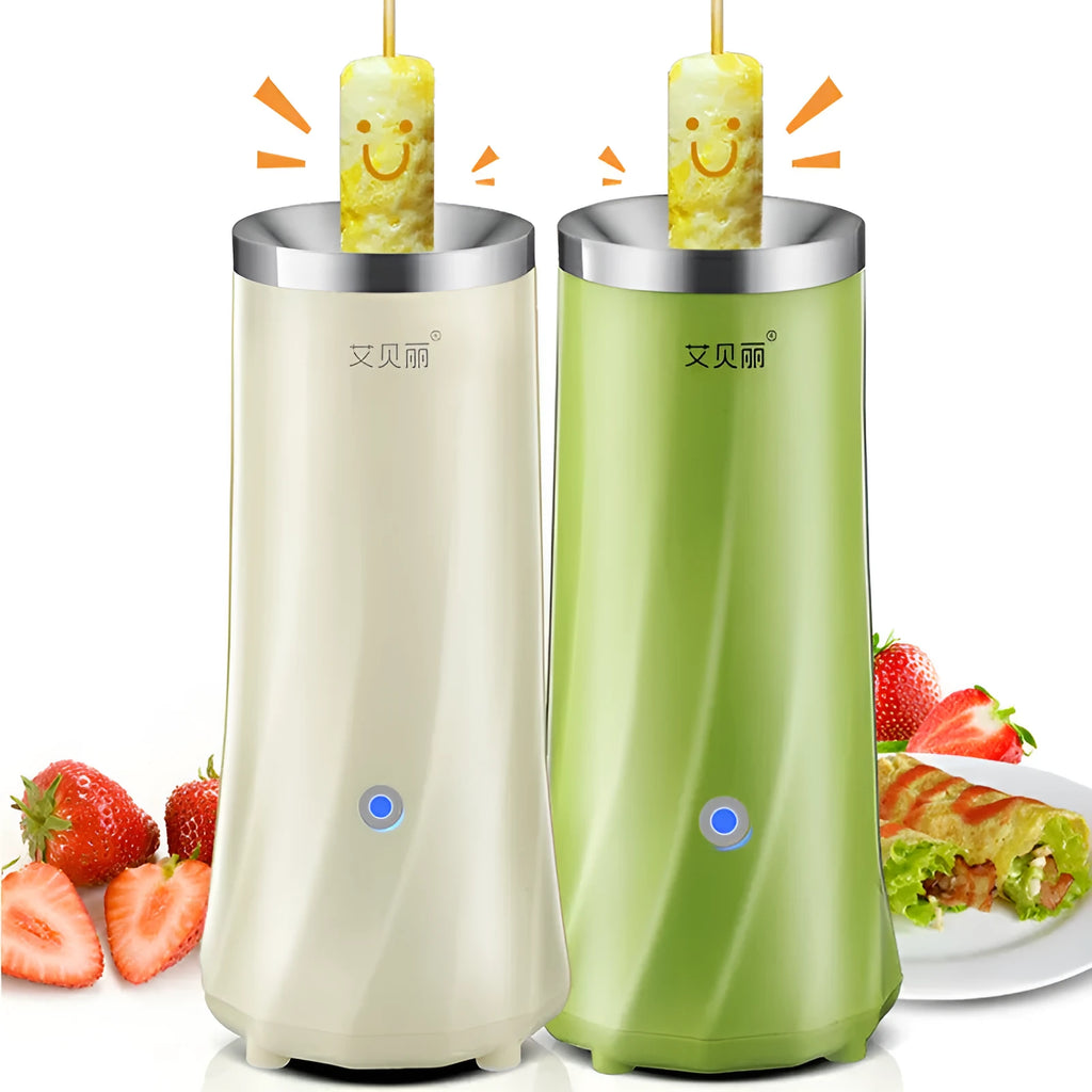 Compact mini breakfast machine in beige white colour with automatic operation features