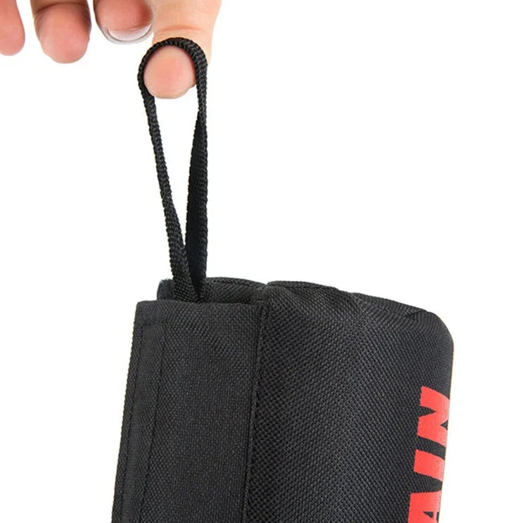 Black 45cm polyester barbell sponge cover for shoulder and neck cushioning during weightlifting and squats