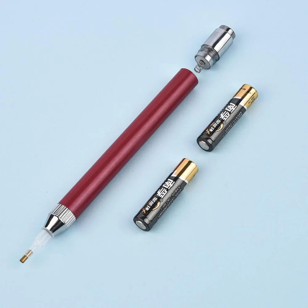 Luminous aluminium alloy diamond painting drill pen in blue
