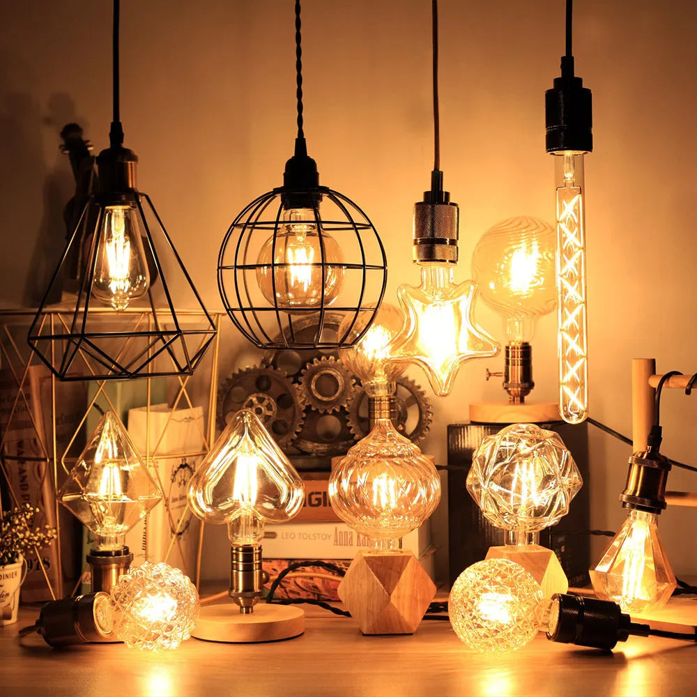 Retro glass lamp shaped bulb 220V 4W 360lm 110x160mm in a decorative shaped design