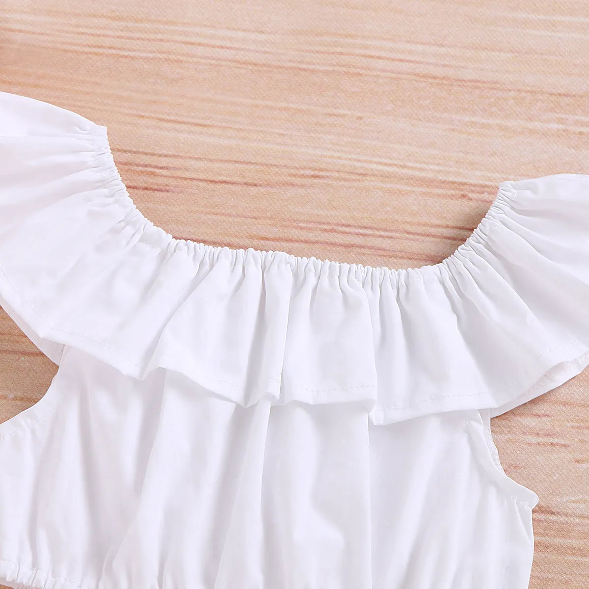 Boys white cotton summer outfit set with vest, shorts and bow tie, child sizes 70cm to 100cm