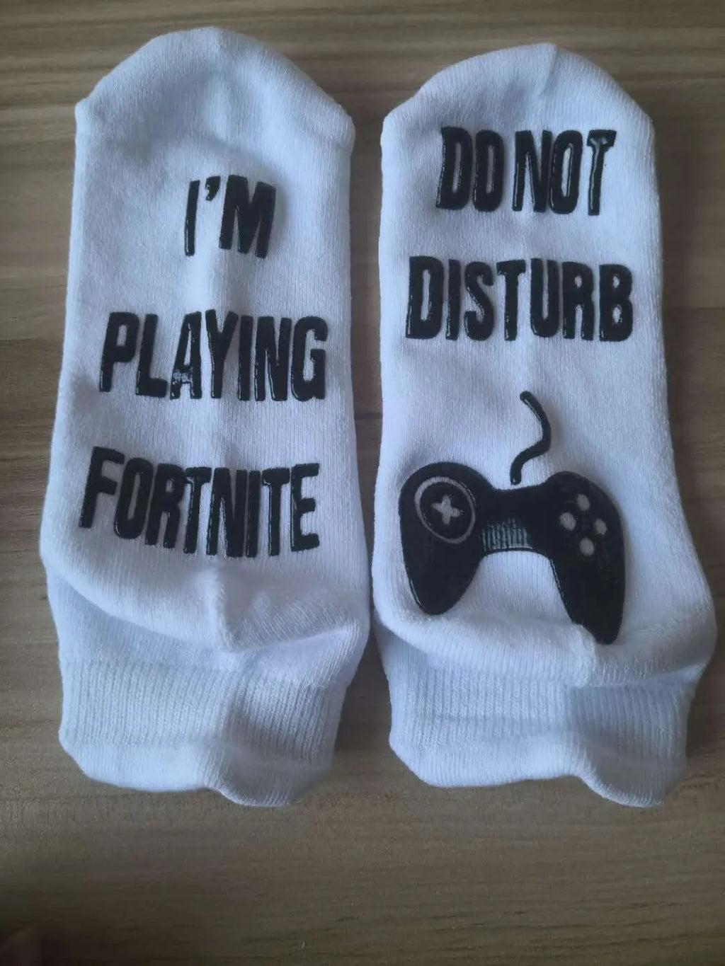 3D letter printing cotton dispensing socks in black, short tube style, 20x5cm size
