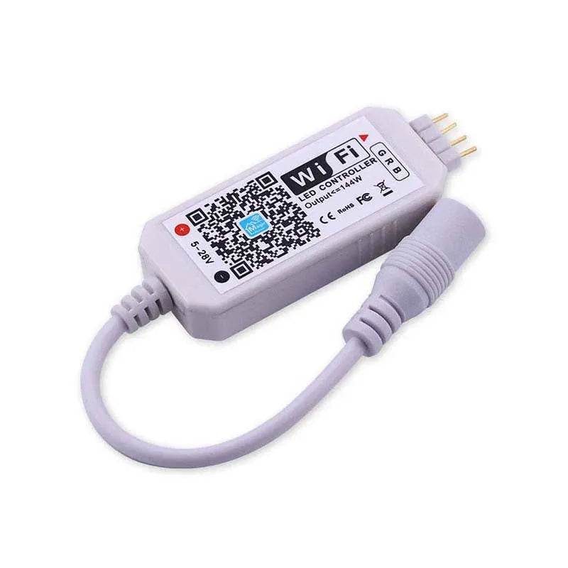 White WiFi light bar controller zj-mw-rgb with 3 channels and 144W capacity for constant voltage LED lamps