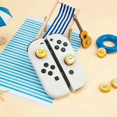 Silicone animal cartoon key button cap in design Big Face Cat on a keyring