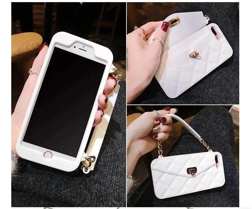 Small Incense Wind diagonal silicone phone case for Apple XR in black