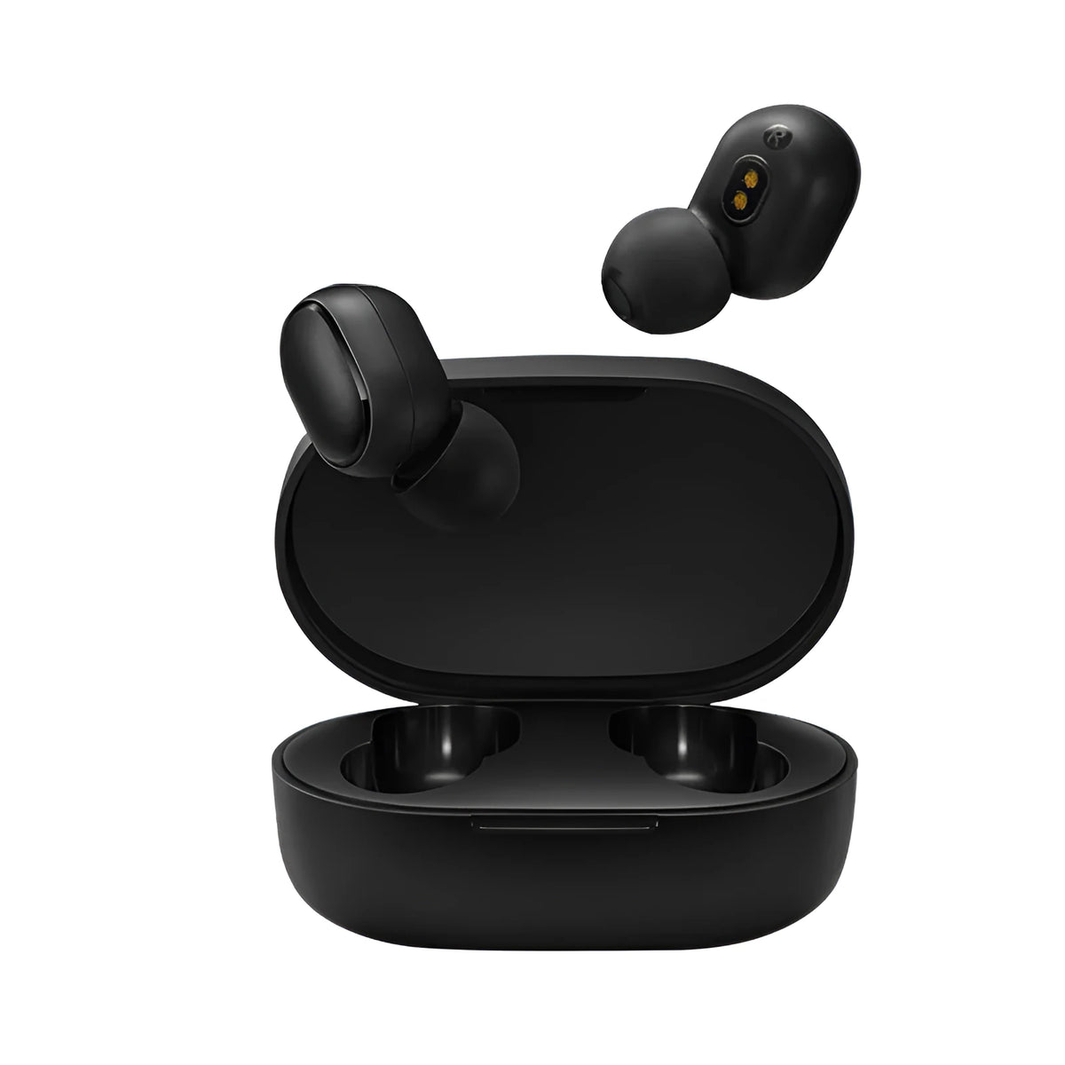 Redmi AirDots 2 true wireless headphones in black with charging case and silicone ear tips