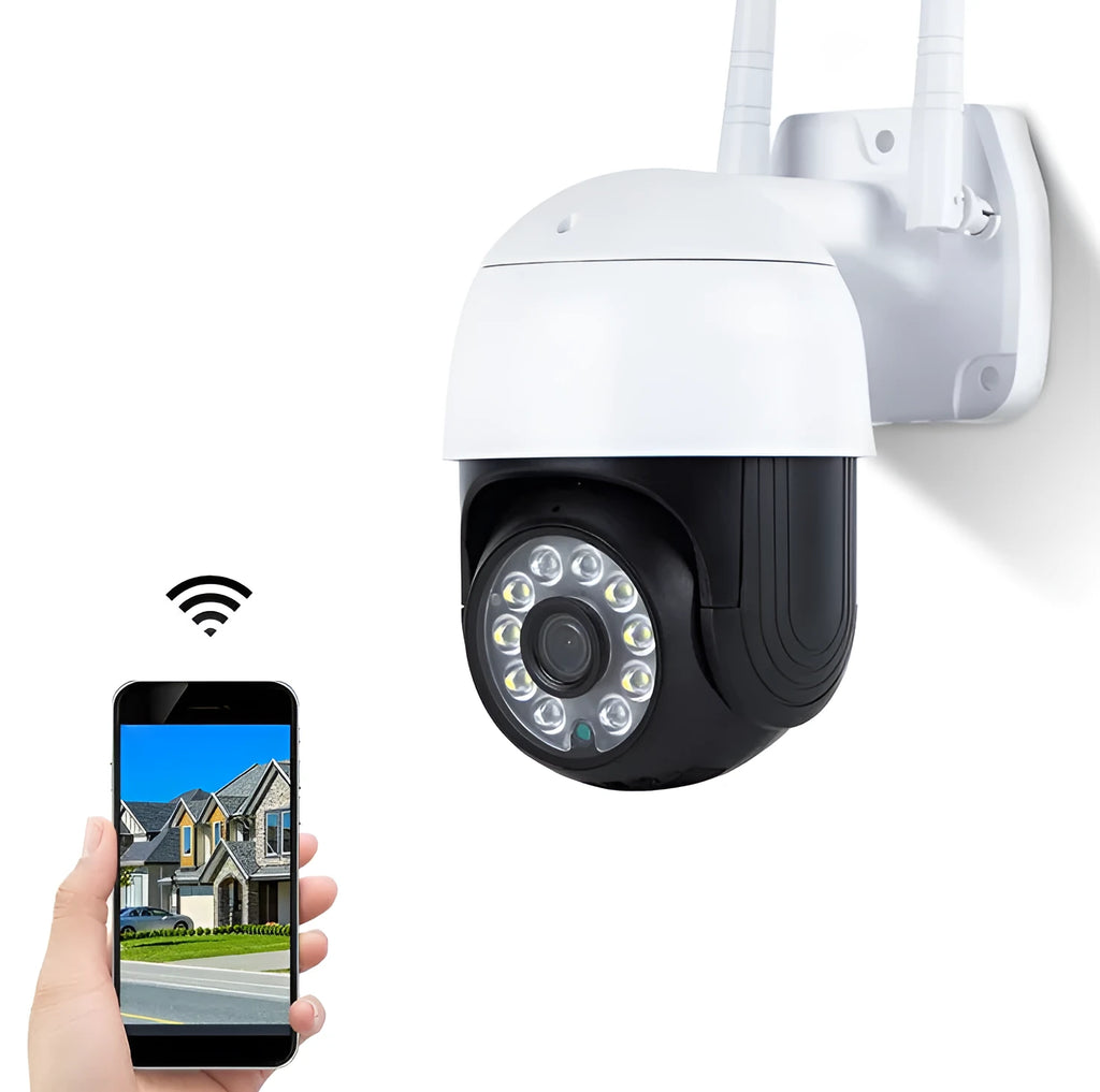 Wireless outdoor night vision network camera dome style 2MP 1080p 3.6mm lens ABS