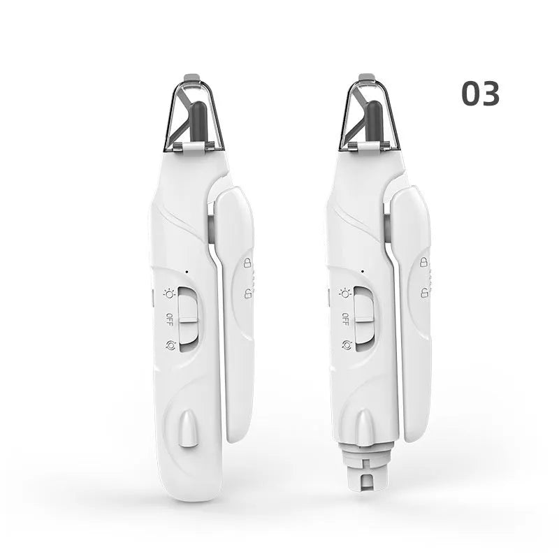 Rechargeable pet electric nail grinder in 04Style, 170g, 180 x 52 x 32mm, with armour grinder attachment