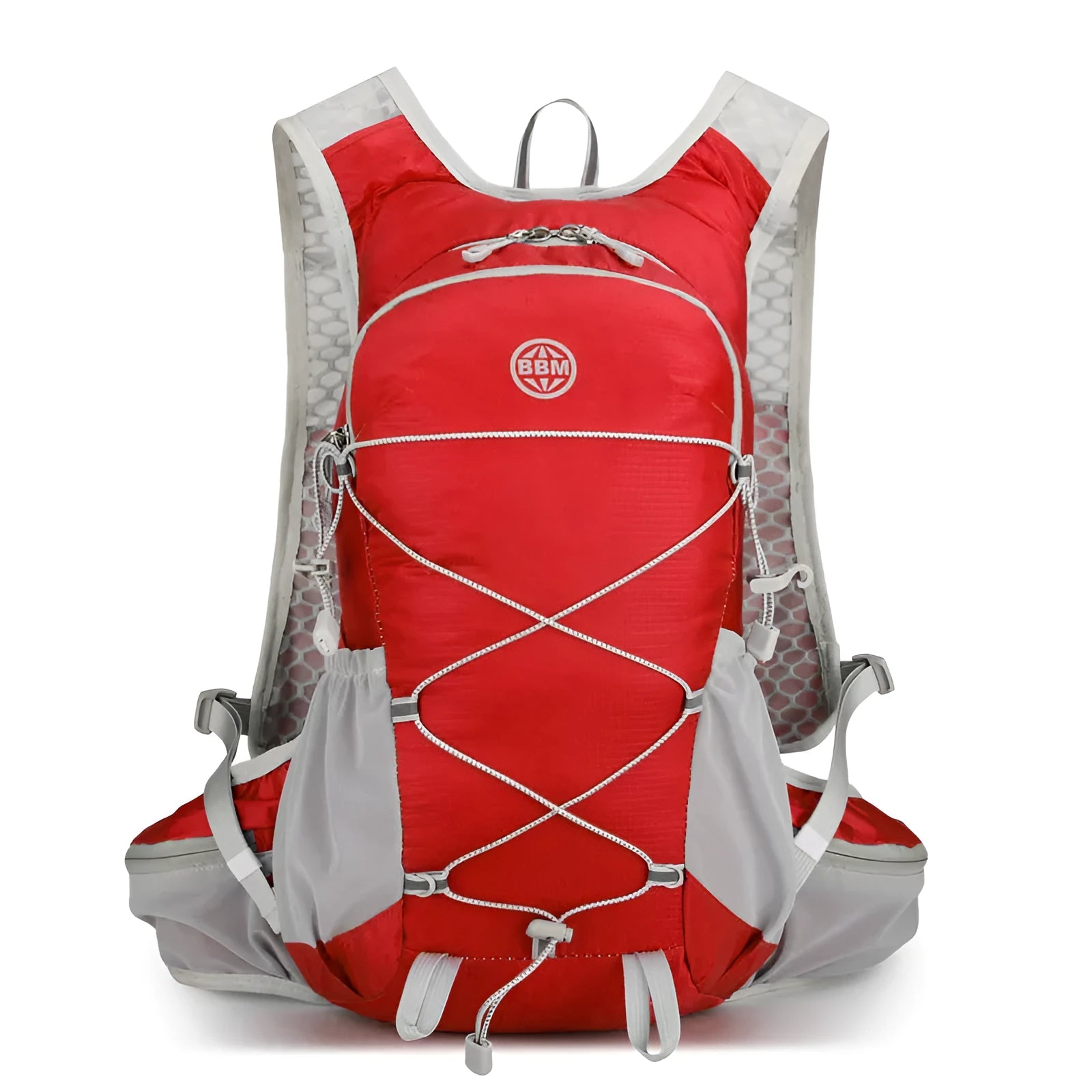 20L lightweught breathable outdoor cycling hiking backpack in black with multiple compartments and chest strap