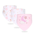 Set of 3 cotton baby saliva towels in animal prints, size 42x30.5x30.5cm, suitable for babies and toddlers