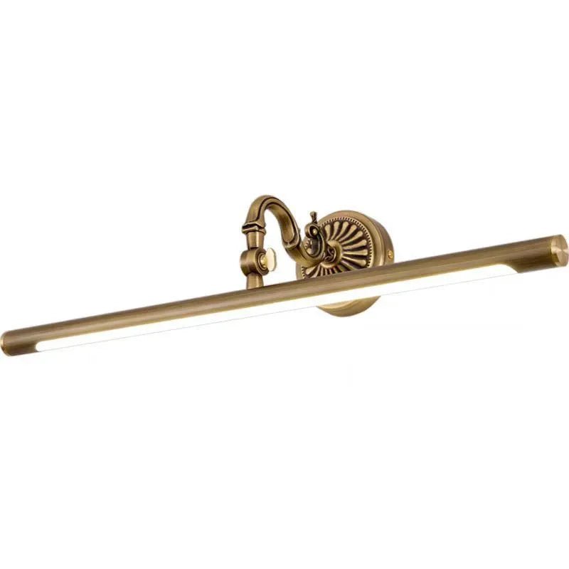 All copper European bathroom mirror front lamp with 12W LED and acrylic anti-fog cover in 750mm size