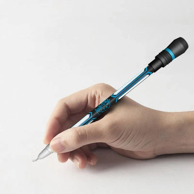 Frosted anti-slip rotary pen with 0.35mm writing tip shown at 210mm length