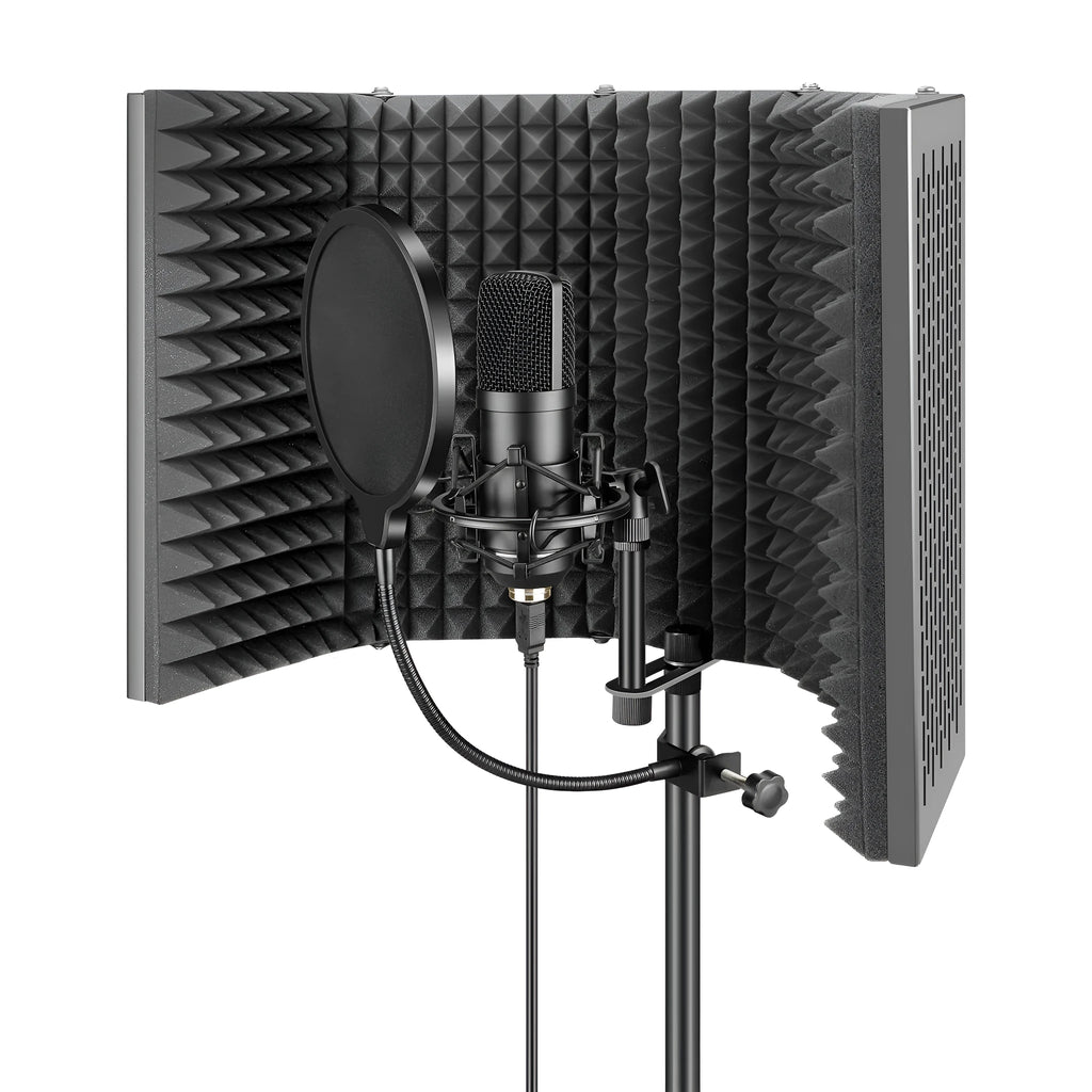 Microphone noise reduction screen YY-401 with external metal shell and internal sponge, Windshield colour