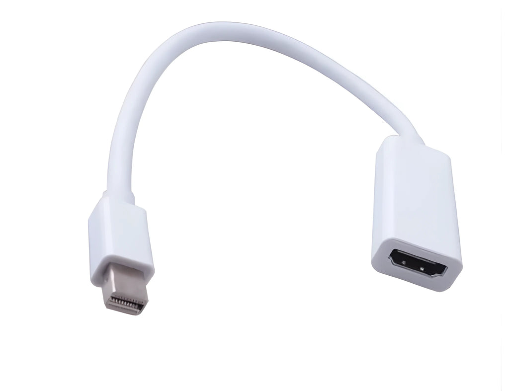 24.5 cm Mini DisplayPort male to HDMI female adapter cable for MacBook laptop projector connections