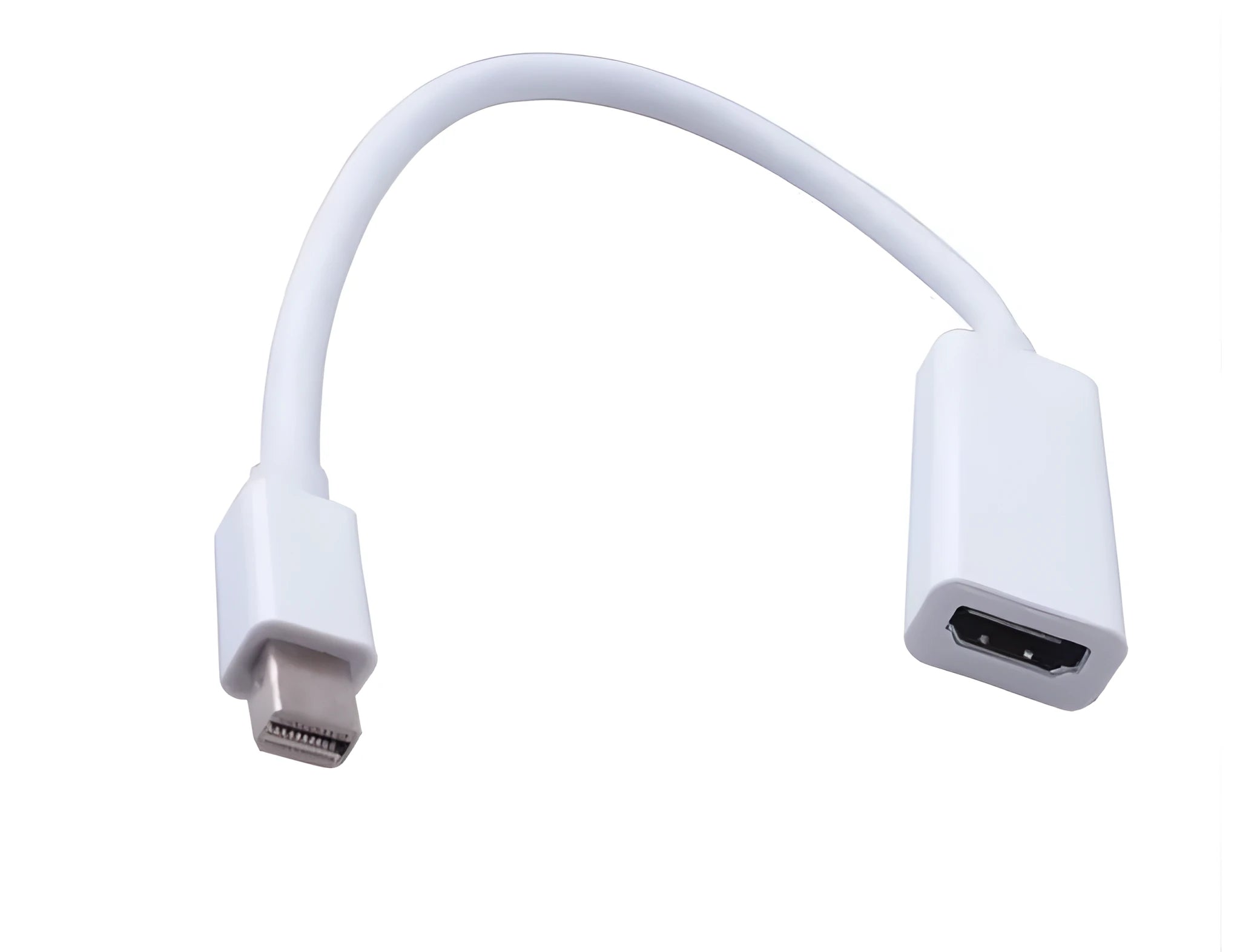 24.5 cm Mini DisplayPort male to HDMI female adapter cable for MacBook laptop projector connections