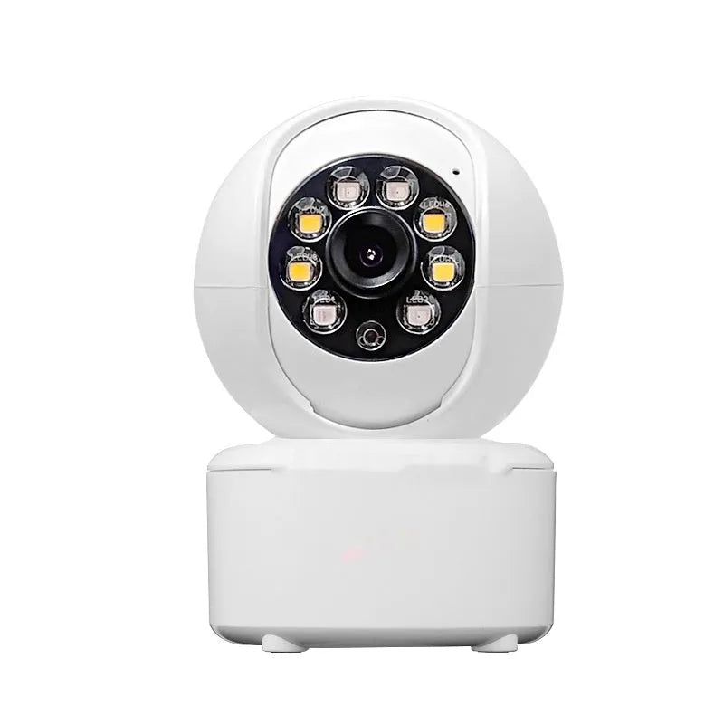 1080p HD home security camera with ceiling mount bracket and dual-light panorama design
