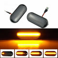 Flowing water side turn signal for Skoda Octavia with blackened shell and LED animation