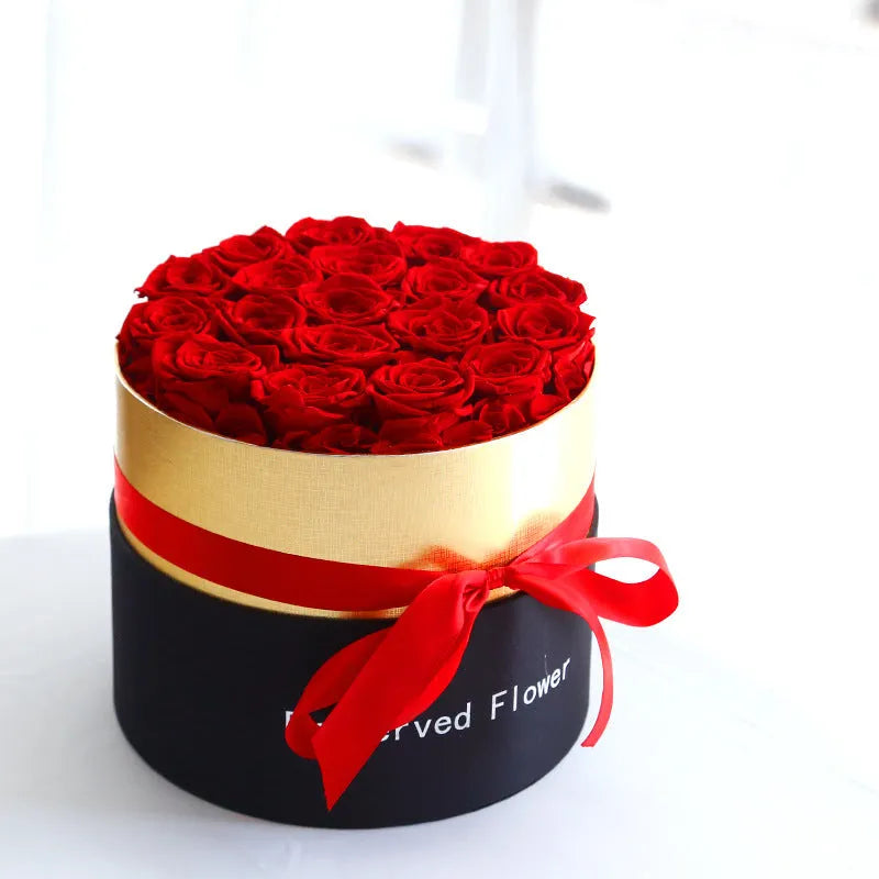 Preserved real eternal roses in luxury gift box set for Valentine's Day gifts